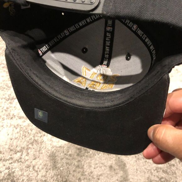 2017 Adidas Golden State Warriors NBA Finals Black Snapback Hat Cap Basketball - Picture 6 of 8